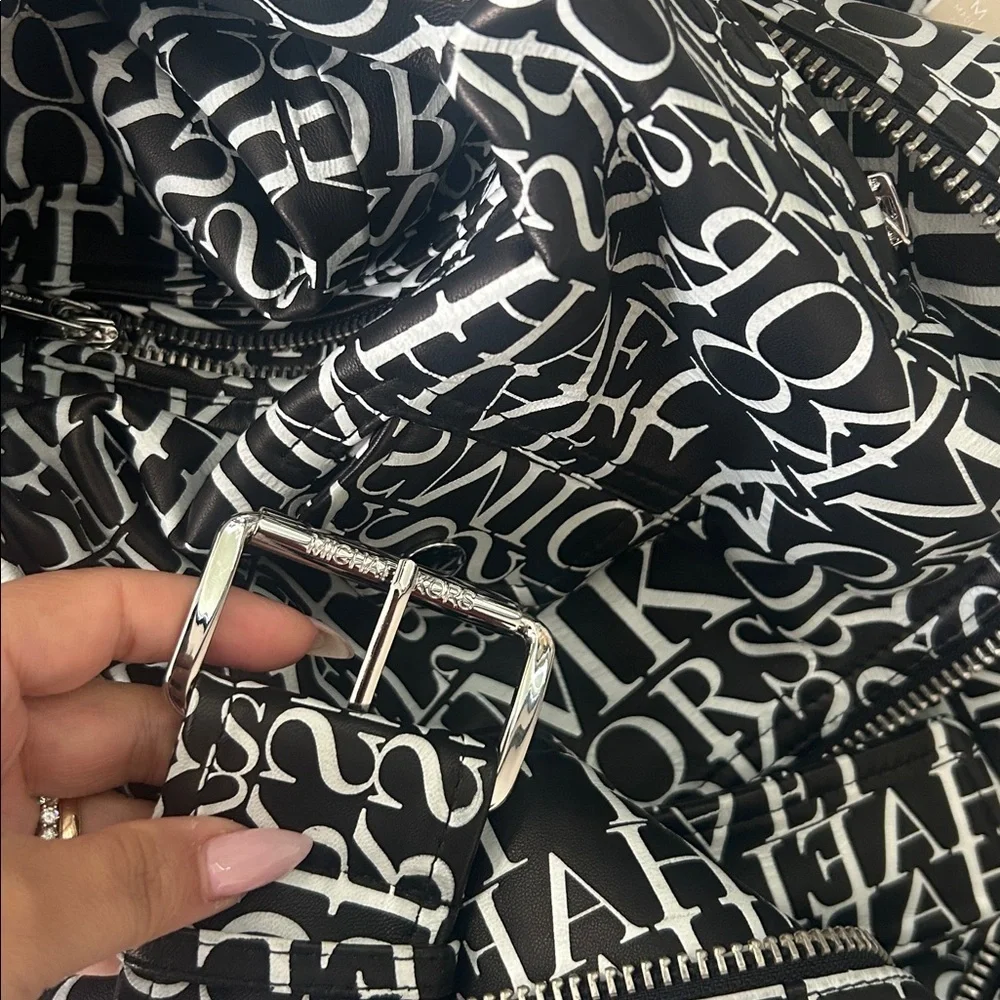 NWOT Michael Kors Monochrome Logo Jacket RARE Sz M